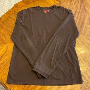TOMMY HILFIGER - long sleeve brown shirt - XL
